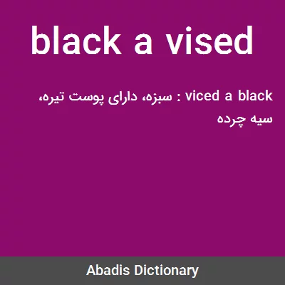 معنی black a vised